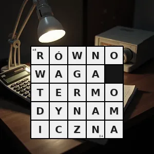 Hasło krzyżówkowe stan w którym makroskopowe parametry układu takie jak ciśnienie objętość i wszystkie funkcje stanu są stałe w czasie - równowaga termodynamiczna – rozwiązanie, synonimy, podpowiedzi i definicje krzyżówkowe